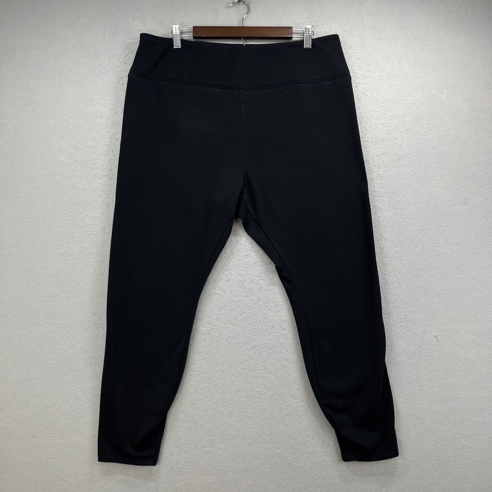 Simply Vera Vera Wang Leggings Womens 1X Black Slim Ankle Athletic Athleisure